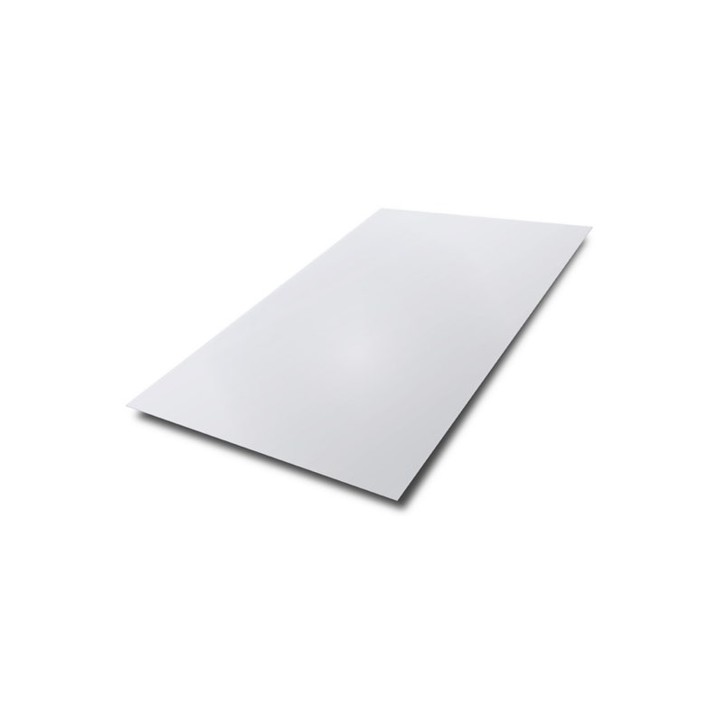 Puede incluir: Una l&aacute;mina de metal blanco liso.