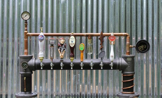 **CUSTOM BUILT Industrial Style Beer Tower or Bridge Steampunk style**