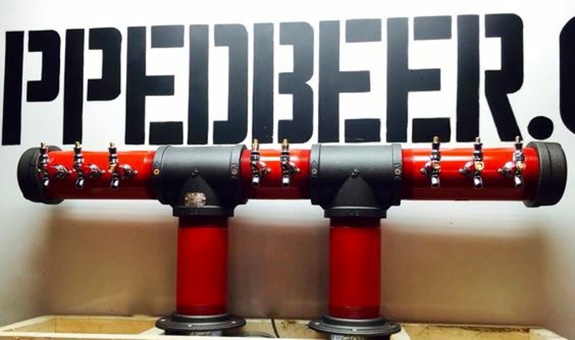 Fire Engine Red Custom Draft Beer System Tapped Beer Wine Etsy