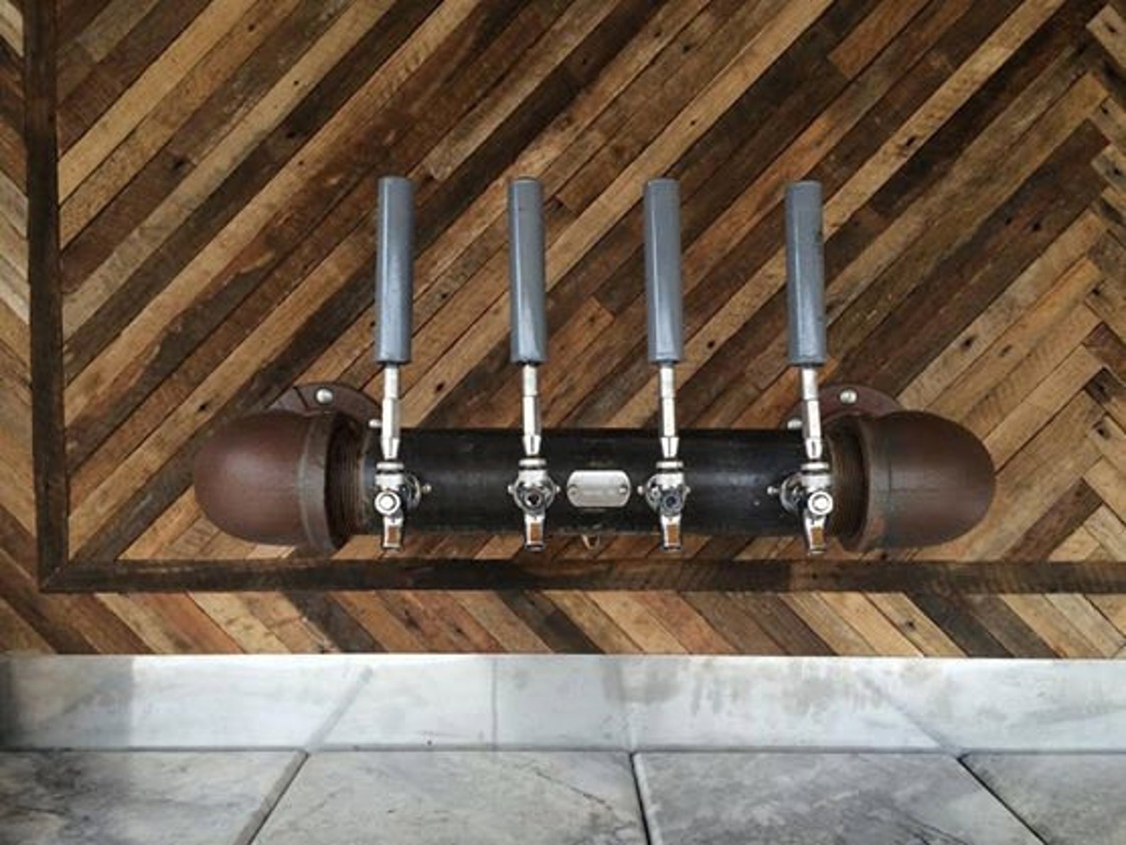 4 Tap Wall Mounted Draft Beer Wine Spirit Tower Pub Bar Home Etsy