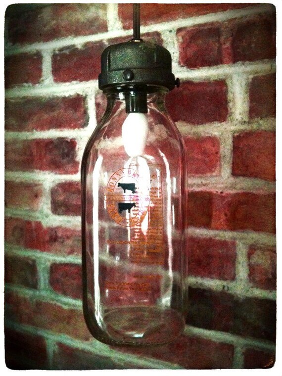 Recycled Milk Bottle Jug Hanging Pendant Light Farm To Table Recycled Milk Bottle Jug Hanging Pendant Light Farm To Table