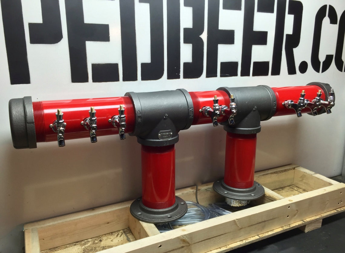 Fire Engine Red Custom Draft Beer System Tapped Beer Wine Etsy