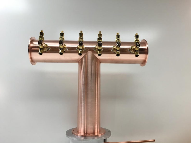 Stunning Copper Custom Draft Beer Tower System. Brass Faucets. Etsy
