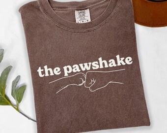 Funny Dog Lover T-Shirt: The Pawshake Fist Bump Tee | Cute Pet Owner Gift, Dog Mom & Dad Sweatshirt