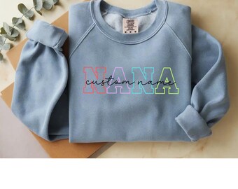 Custom Nana Wweater, Nana Sweater, Nana Sweater, Cute Nana sweater, Gift for Nana, Grandma Gift, Grandmother Shirt, Grandma Mimi Gigi Tee