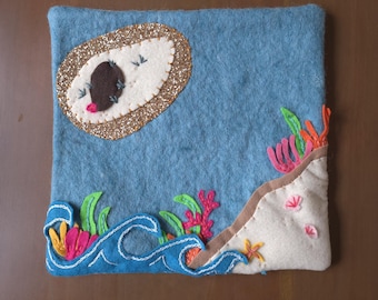 Beyond the Reef Midi | Hand-crafted wool ocean coral reef felt play mat for open-ended small world play