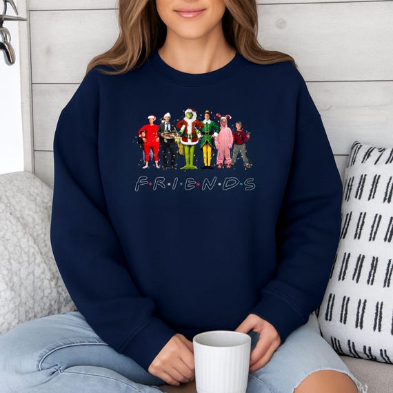 Grinchmas Friends Sweatshirt, 90s Movie Christmas Gift