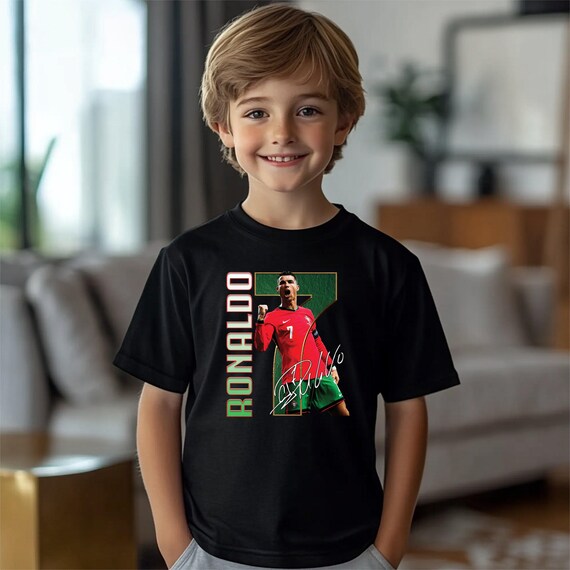 Youth Cristiano Ronaldo Soccer Shirt, Kids Ronaldo Fan Tee