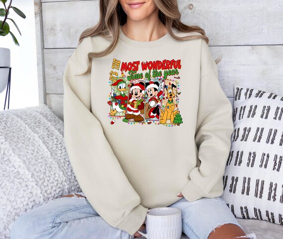 Disney Christmas Sweatshirt, Mickey and Friends Christmas Hoodie, Disney Characters Xmas Shirt, Christmas Sweatshirt, Christmas Gift