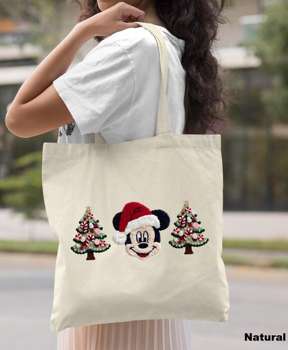 Disney Christmas Tote Bag, Mickey Mouse Christmas Bag, Disney Christmas Tree Bag, Christmas Tote Bag, Disney Xmas Bag, Christmas Gift