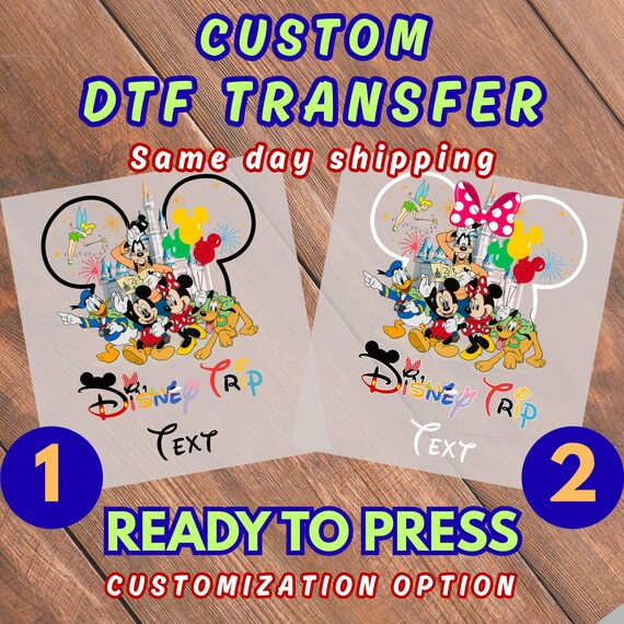 Disney DTF Transfer, Custom DTF Transfers, Family DTF Transfer,