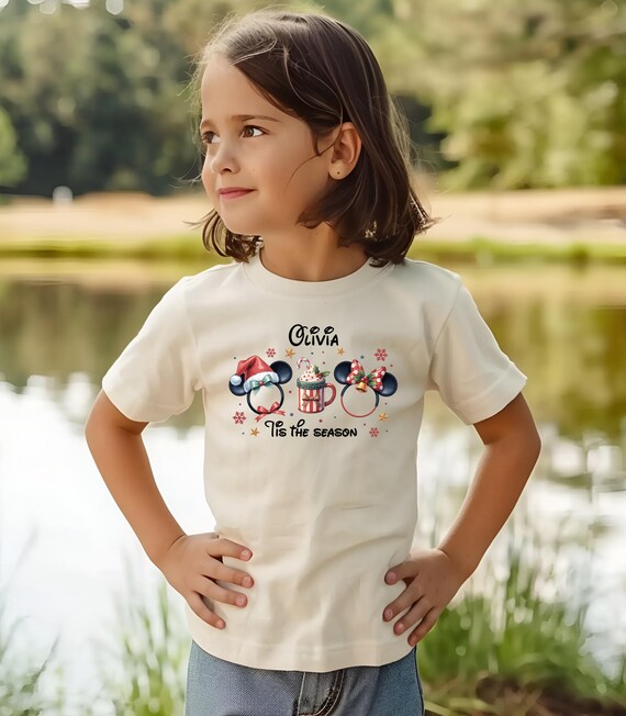 Custom Christmas Disney Kids Shirt, Mickey and Minnie Xmas Shirt, Personalized Christmas Youth Shirt, Disney Xmas Shirt, Christmas Gift