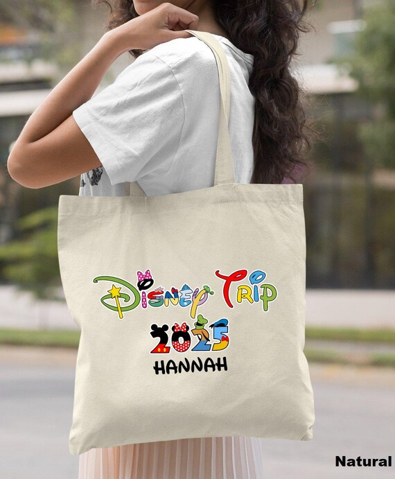 Custom Disney World Trip 2025 Bag, Disney Trip 2025 Tote Bag, Personalized Minnie Disney Bag, Disneyland Tote Bag, Family Disney Tote Bag