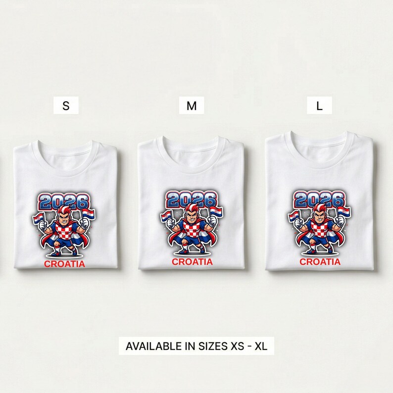 Camiseta de fútbol de Croacia 2026 con diseño de mascota, ropa para aficionados con estampado de tablero de ajedrez. imagen 9