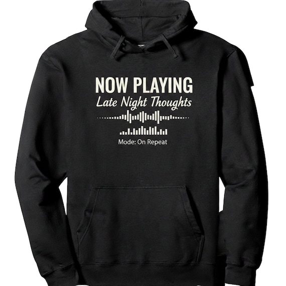 Now Playing Mood Shirt, Minimal Typographic T Shirt, Unisex Graphic Tee, Streetwear Sweatshirt Hoodie, Music Lover Gift