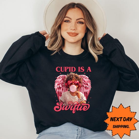 Cupid Is A Swiftie Shirt, Swiftie Valentine Gift Shirt, Funny Cupid Swiftie Sweatshirt,