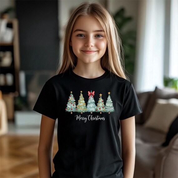 Christmas T-Shirt, Tree Youth Shirt, Holiday Kids T-Shirt