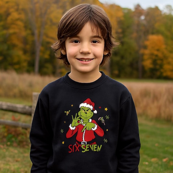 Six Seven Christmas Youth Sweatshirt - Funny Number Gift,
