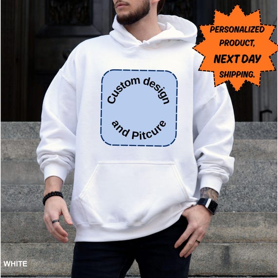 Personalized Sweatshirt Text Or Photo, Custom Hoodie With Name Quote Or Picture