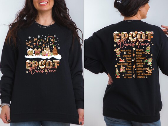 Epcot World Tour Christmas Sweatshirt, Disney Christmas Sweatshirt, Disneyland Christmas Hoodie, Disney Epcot World Shirt,Disney Trip Hoodie