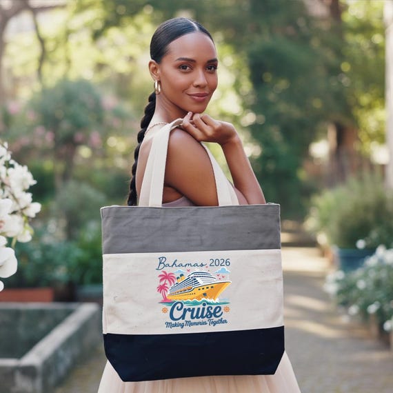 Personalized Family Cruise Tote Bag, 20" Handle
