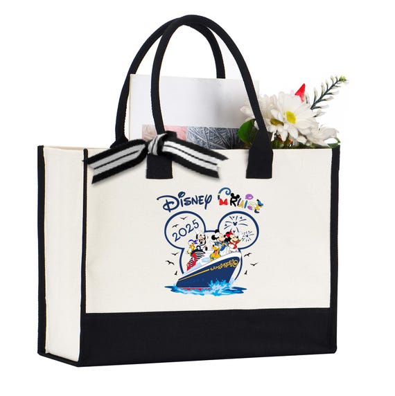 Disney Cruise Tote Bag, Mickey and Friends Cruise Beach Bag, Disney Bag, Disney Family Cruise Trip 2025 Bag, Disney Cruise Squad Tote Bag