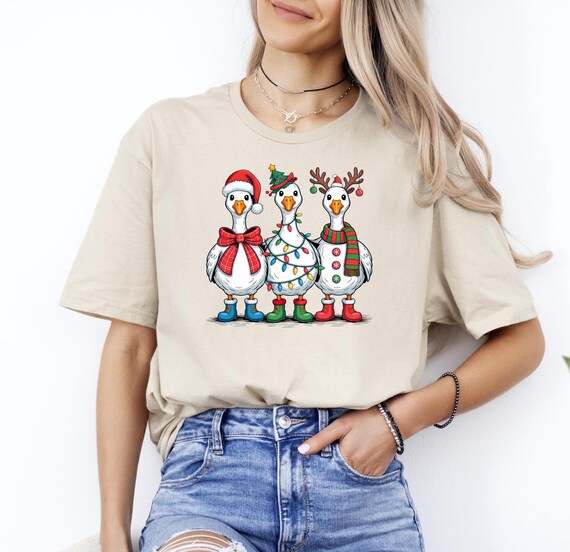 Christmas T-Shirt, Holiday Xmas Family Shirt, Christmas Goose