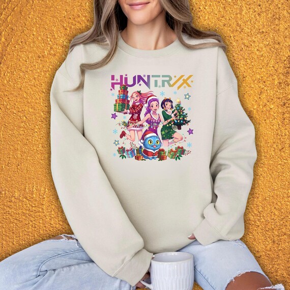 Huntrix Christmas Sweatshirt, Xmas Saja Girls Hoodie
