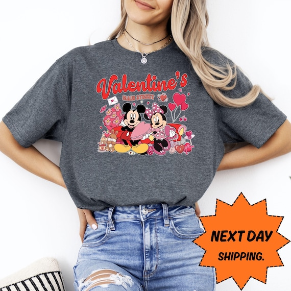 Valentines Main Street Shirt, Valentine Couple Cartoon Shirt, Cute Valentine Sweatshirt