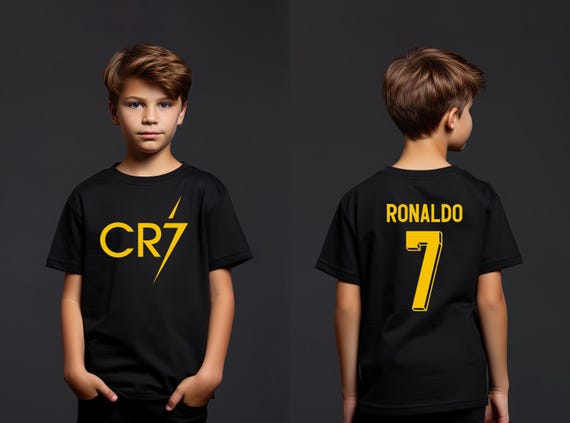 Cristiano Ronaldo Youth T-Shirt, CR7 Soccer Tee, Football Merch