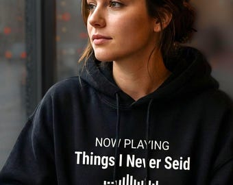 Now Playing Song Hoodie, Minimalist Unisex Pullover