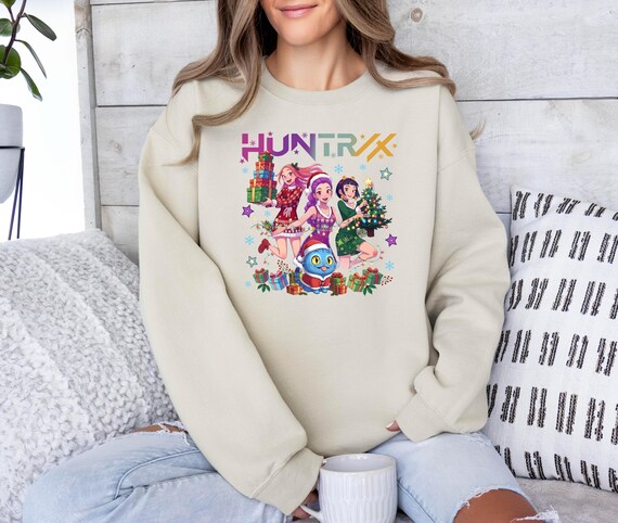Huntrix Christmas Sweatshirt, Xmas Saja Girls Hoodie