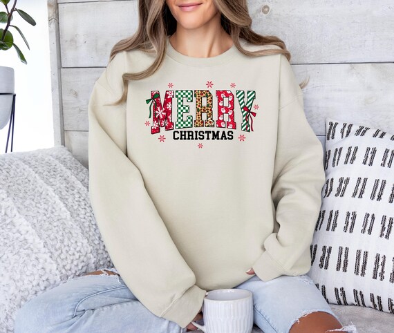 Merry Christmas Sweatshirt, Holiday Party Shirt