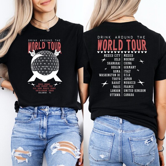 Disney Epcot World Shirt, Drink Around the World Shirt, Epcot World Tour T-Shirt, Disneyland Shirt, Disney Group Trip Shirt, Disney Trip Tee