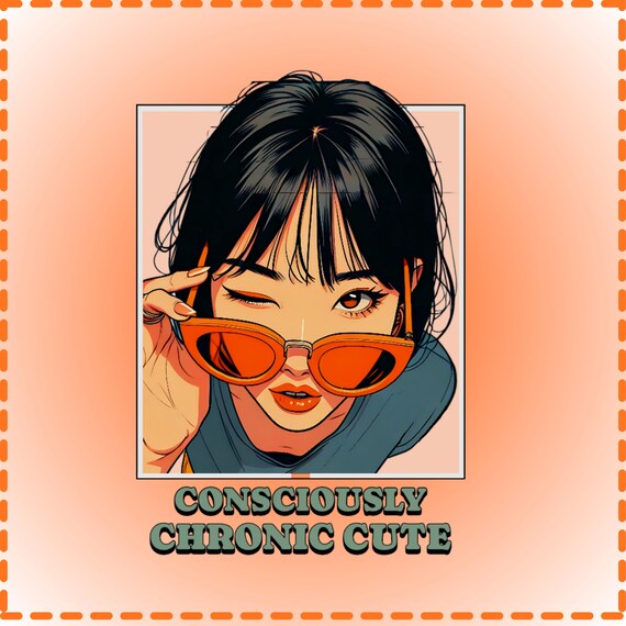 Retro Anime Girl Art Print: Pop Art Kawaii Poster (Digital Download)