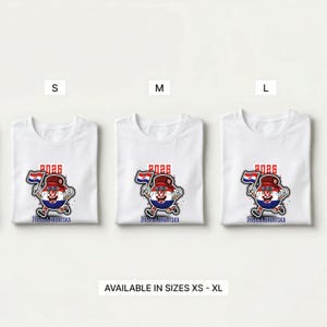 Croatia Shirt 2026, Mascot Graphic Tee, Football Fan Apparel image 9