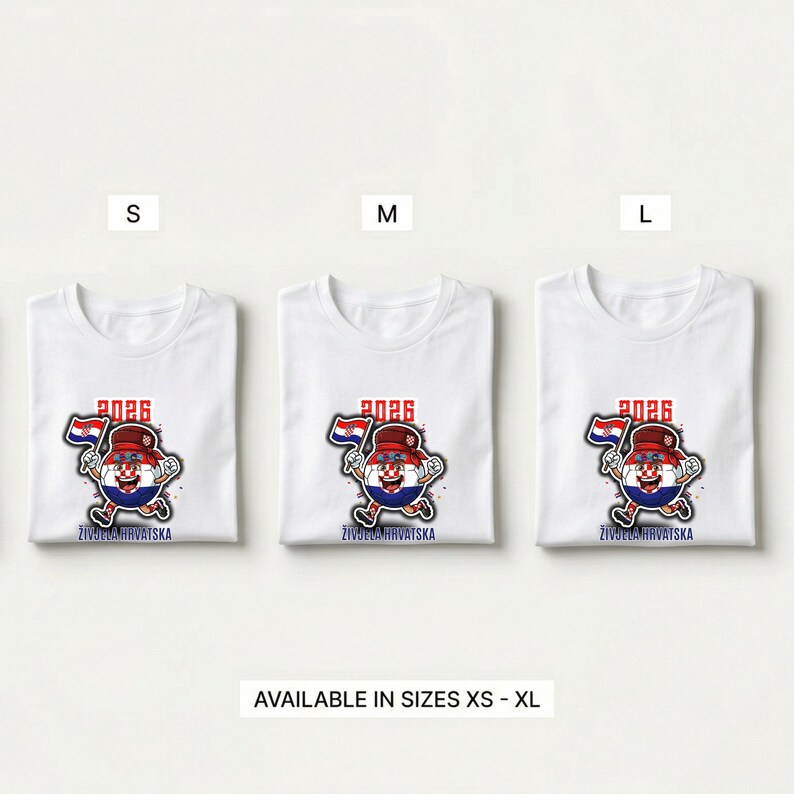 Croatia Shirt 2026, Mascot Graphic Tee, Football Fan Apparel image 9