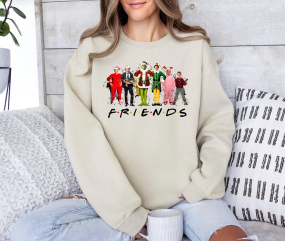 Grinchmas Friends Sweatshirt, 90s Movie Christmas Gift