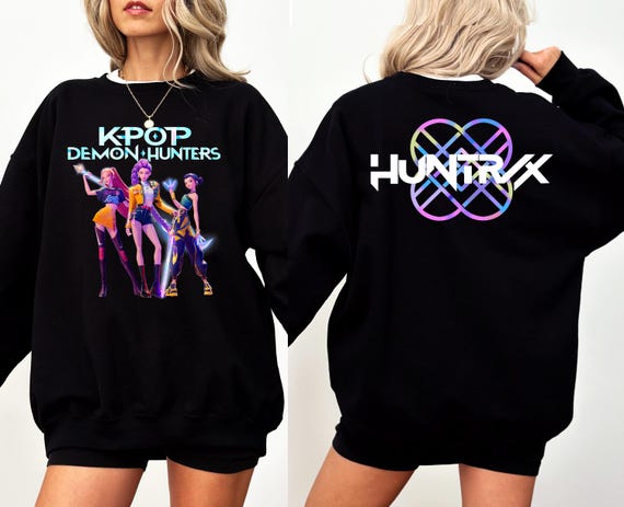 Demon Hunters Hoodie, Kpop Demon Hunter Shirt, Huntrix Sweatshirt, Kpop Movie Sweatshirt, Huntrix Girls Shirt, Saja Girls Fan Hoodie