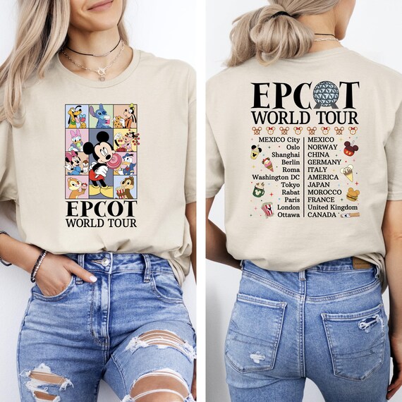 Disney Epcot World Shirt, Epcot World T-Shirt, Disney Trip Shirt, Disneyland Shirt, Family Disney Vacation Tee, Mickey and Friends Shirt