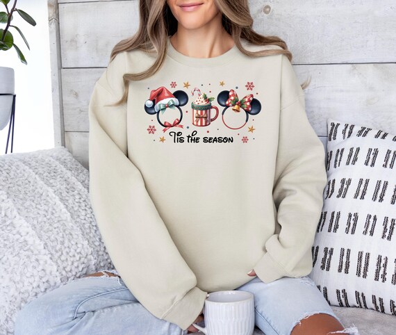 Disney Christmas Sweatshirt, Mickey Christmas Hoodie, Family Christmas Sweatshirt, Christmas Gift, Xmas Minnie Hoodie, Tis The Season Shirt