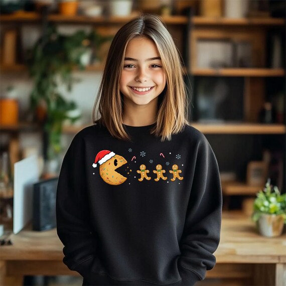 Christmas Cookie Youth Sweatshirt, Ginger Cookie Kids Hoodie