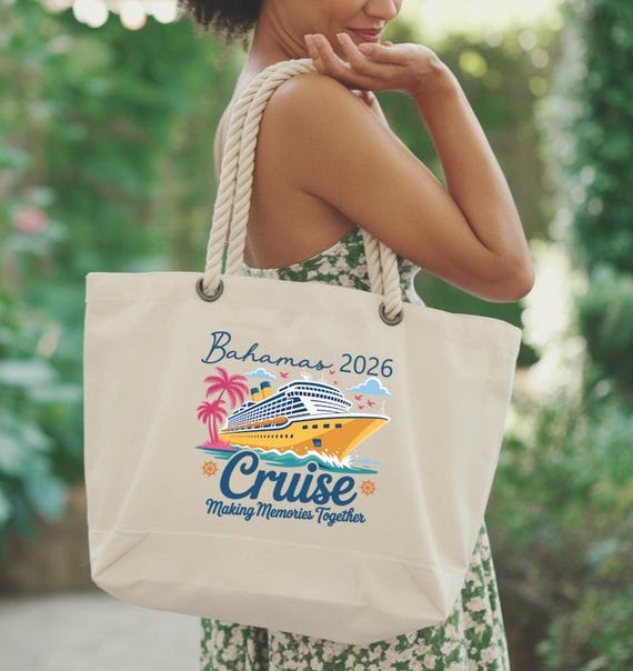 Personalized Cruise 2026 Tote Bag, Family Vacation Gift