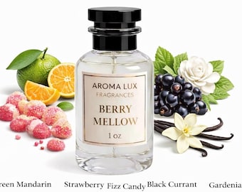 Berry Mellow Perfume Spray-Sweet Strawberry Vanilla Fragrance, Fruity Gourmand Scent, AAroma lux Signature Scent