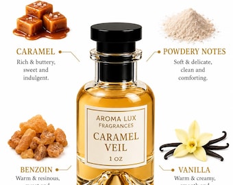 Caramel Veil Parfymspray - Krämig doft av karamell, bensoin och mysk