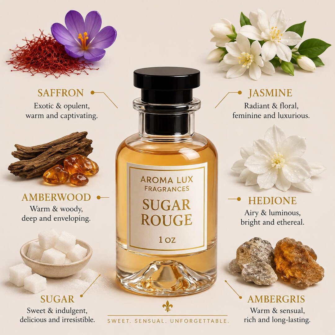 Sugar Rouge Perfume Spray – Jasmine & Creamy Amber Scent - Etsy Canada