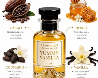 Yummy Vanilla Perfume Spray(UNISEX)- Rich Vanilla Bean, Cacao & Soft Musk Cozy Fragrance