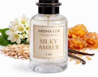 Perfume en aerosol Silky Amber con aroma a jazmín y almizcle suave