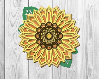 Download Free 3d Sunflower Svg Etsy SVG Cut Files
