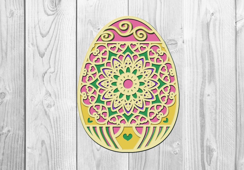 Download 3D Egg Mandala SVG Multilayer Easter Mandala Cricut SVG | Etsy